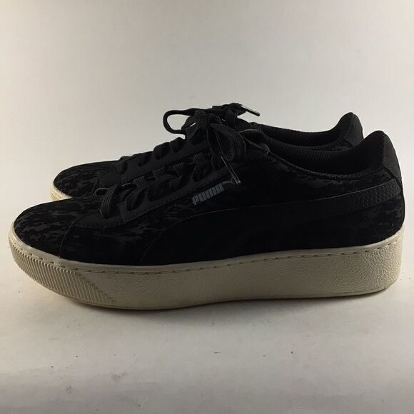 Puma Vikky womens platform shoes soft foam sneakers black size 8.5 363730-02 - Picture 3 of 8
